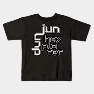 Dunjun Hexplorer Logo (b/w) Kids T-Shirt